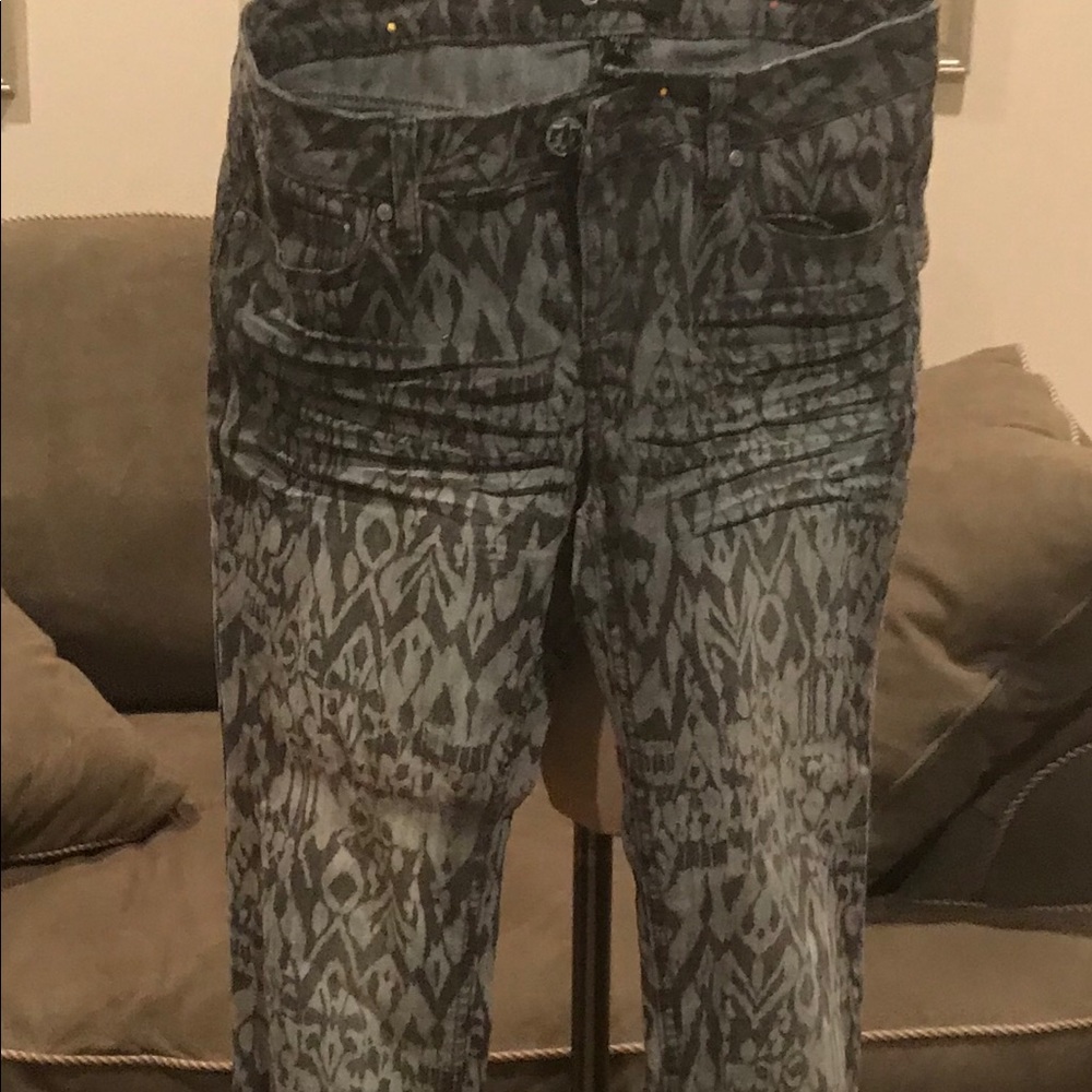 Tribal print jeans